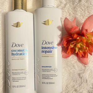 🛍️Dove Coconut & Hydration Conditioner - White & Gold
